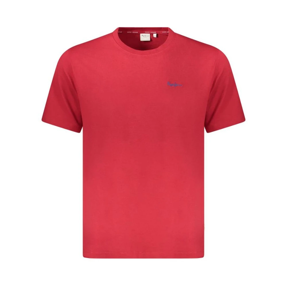 Pepe Jeans Men's Red T-Shirts, M, Cotton T-Shirt For