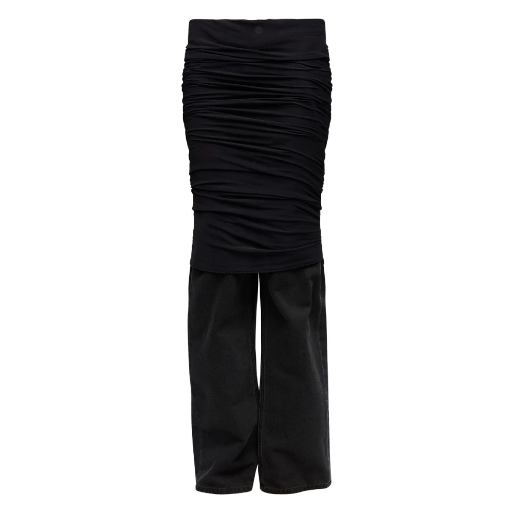 Mm6 Maison Margiela Women's Black Wide Jeans