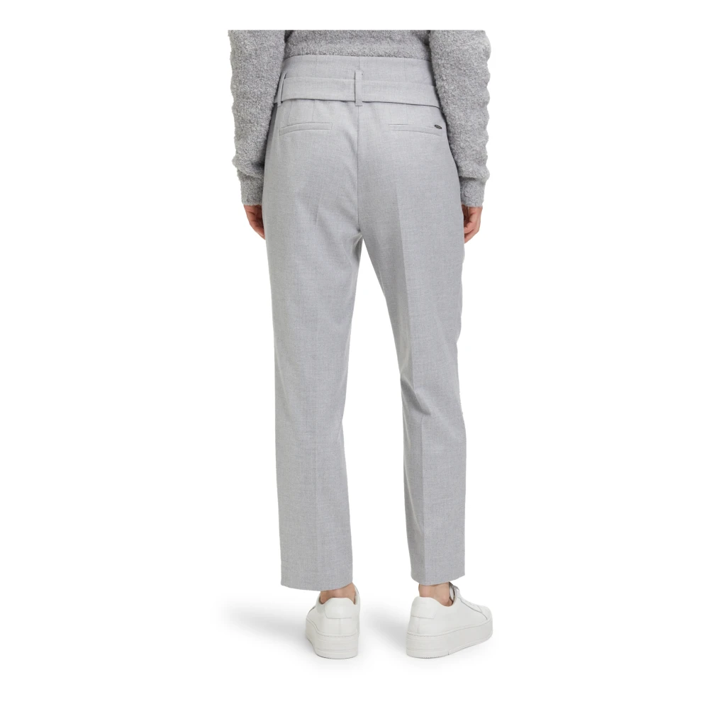 Betty & Co Stoffen broek met riem Gray Dames