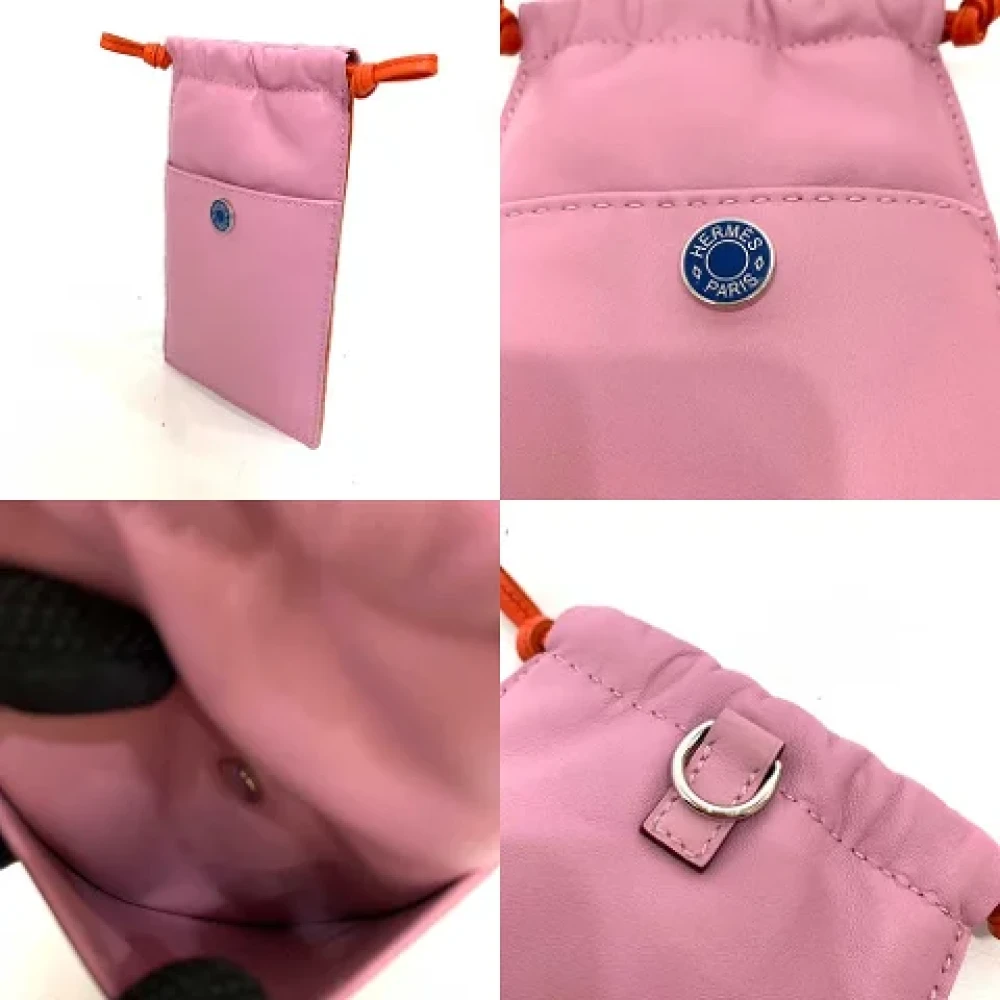 Hermès Vintage Pre-owned Leather handbags Pink Dames