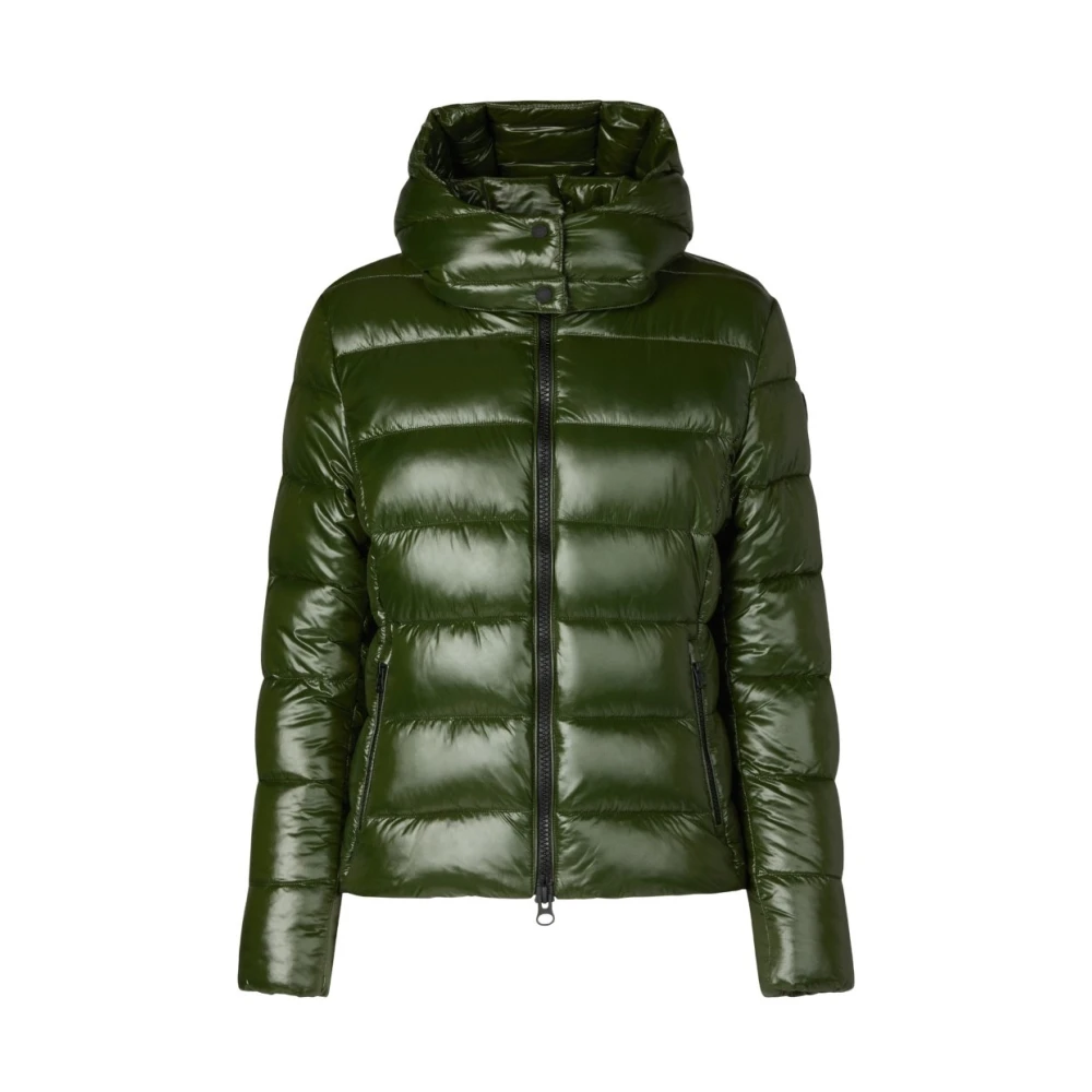 Save The Duck Gewatteerde Groene Jas met Capuchon Green Dames