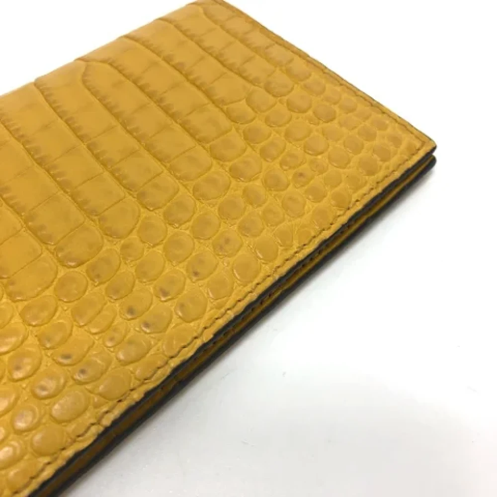 Jimmy Choo Pre-owned Leather wallets Yellow Dames