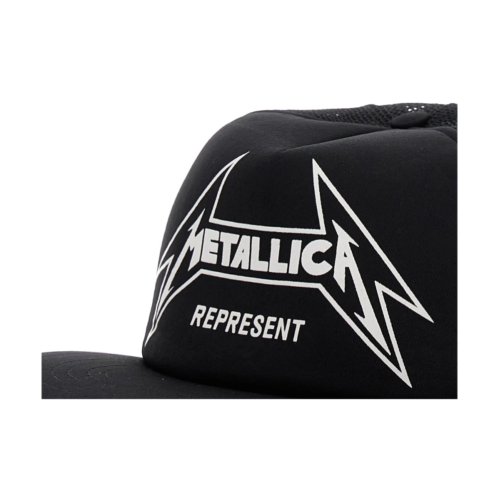 Represent Zwarte Baseball Cap met Maxi Logo Black Heren