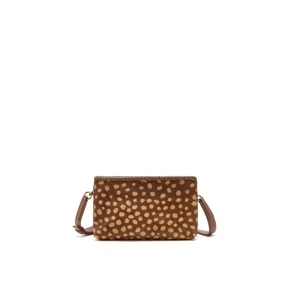 Maliparmi Kleine Harige Crossbody TAS Brown Dames