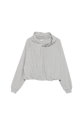 Twisted Raglan-Sleeve Hoodie