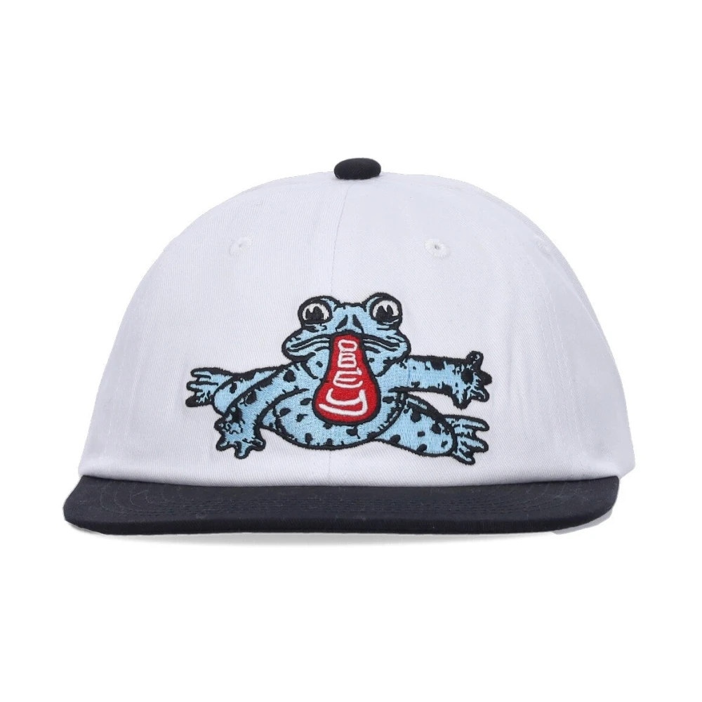 Obey Zwarte Platte Klep Snapback Pet White Heren
