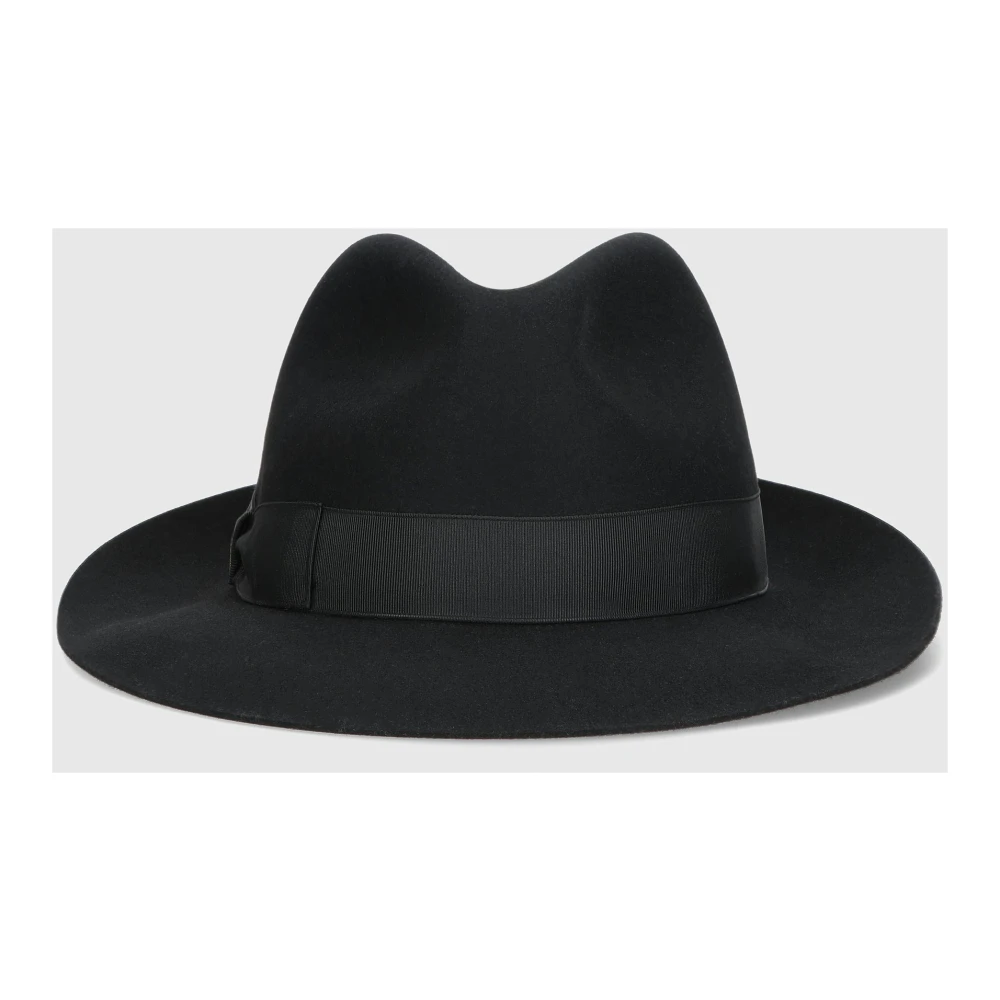 Borsalino Tijdloze Medium Rand Hoed Black Dames