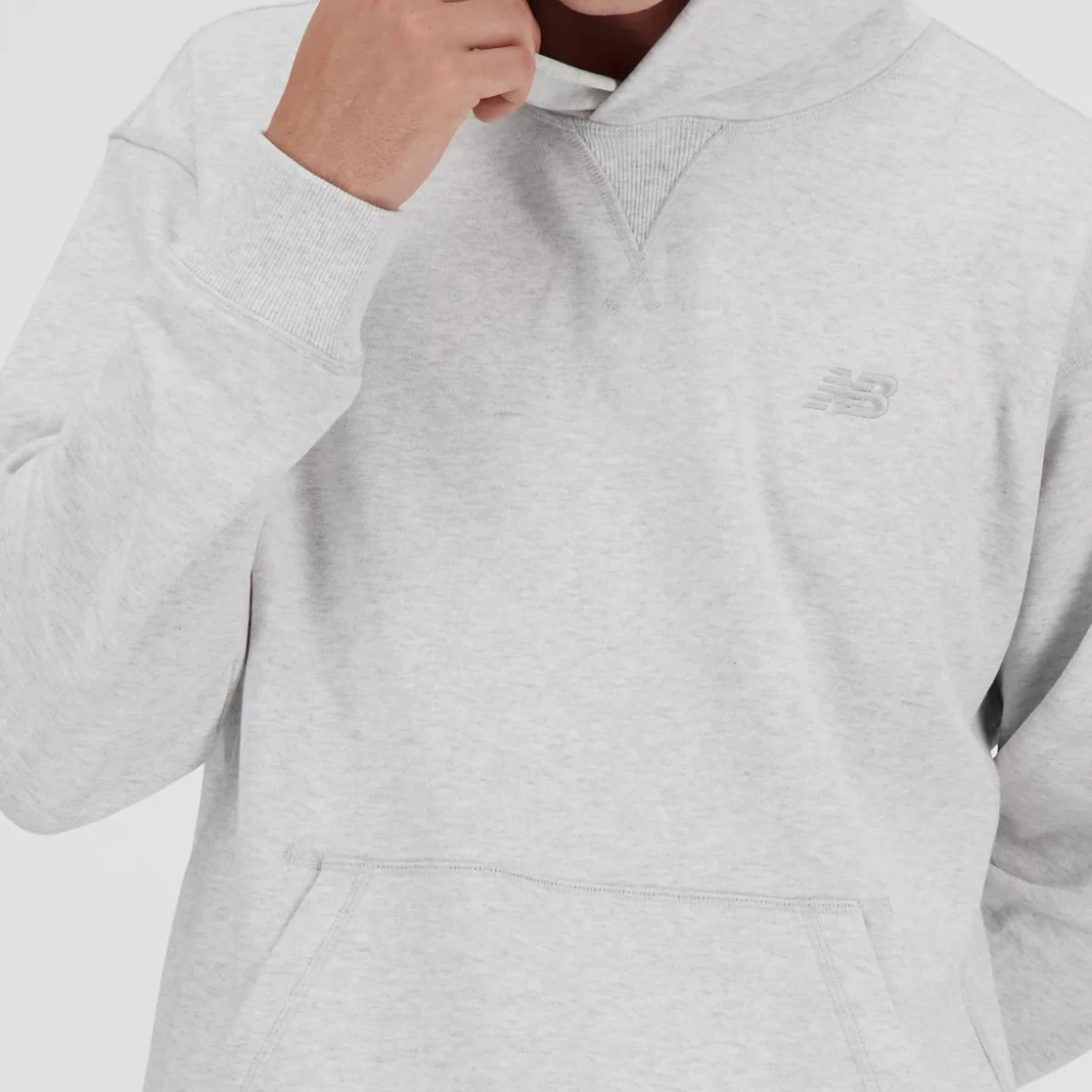New Balance Athletics French Terry Hoodie Gray Heren
