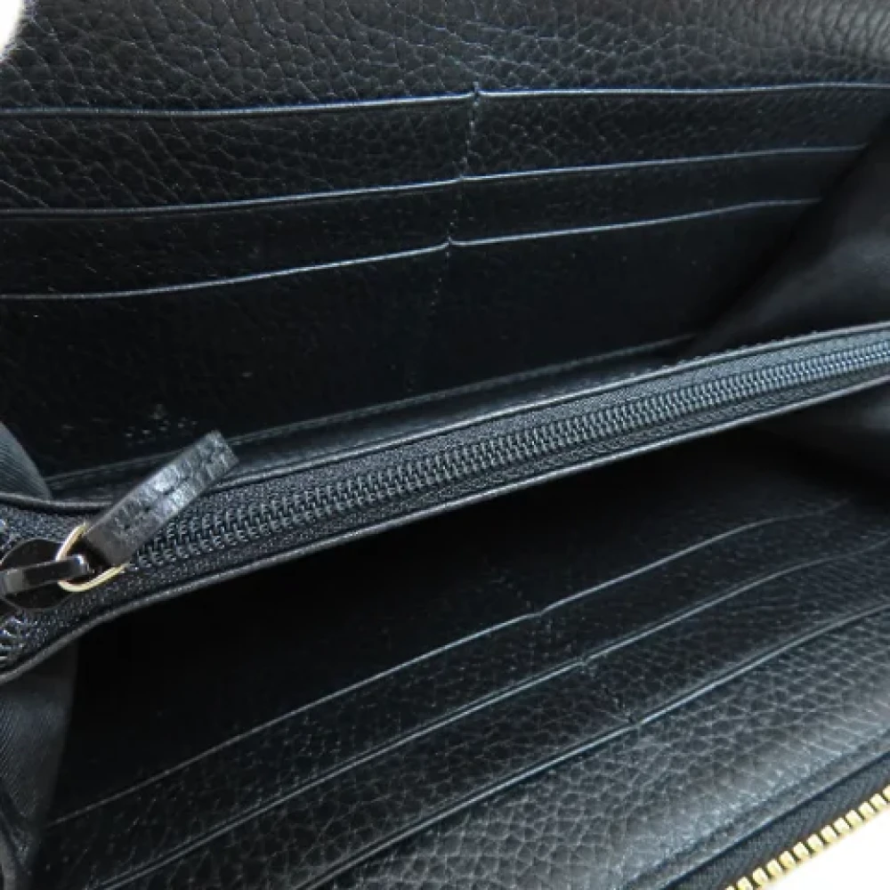 Gucci Vintage Pre-owned Leather wallets Black Dames