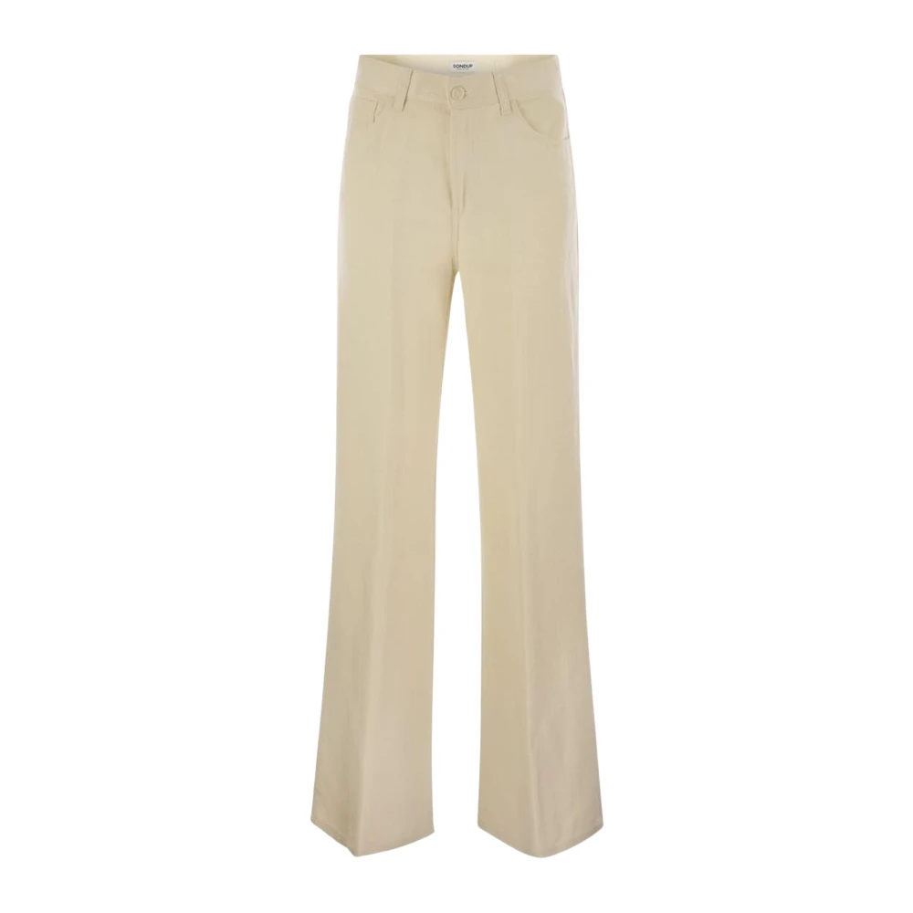 Dondup Donna Beige Pantaloni, W28, New,