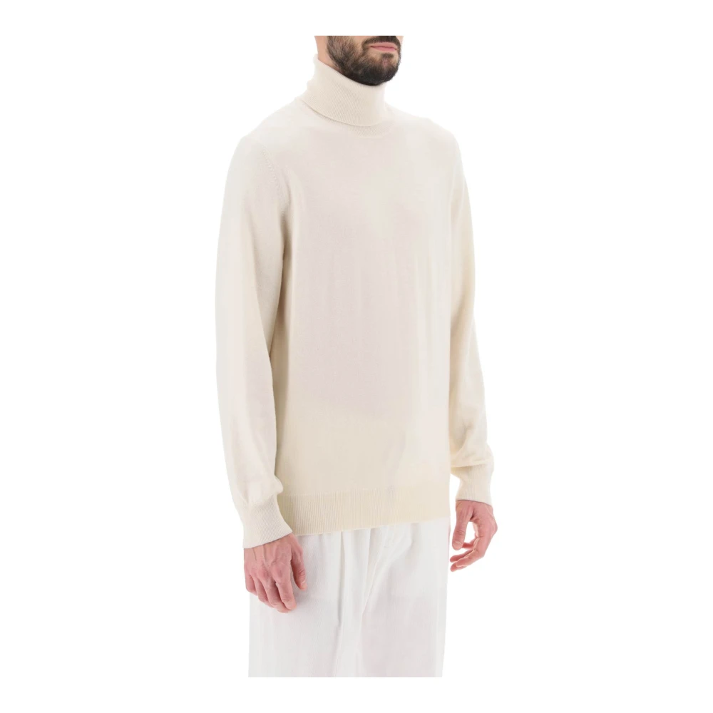 BRUNELLO CUCINELLI Cashmere Turtleneck Sweater White Heren