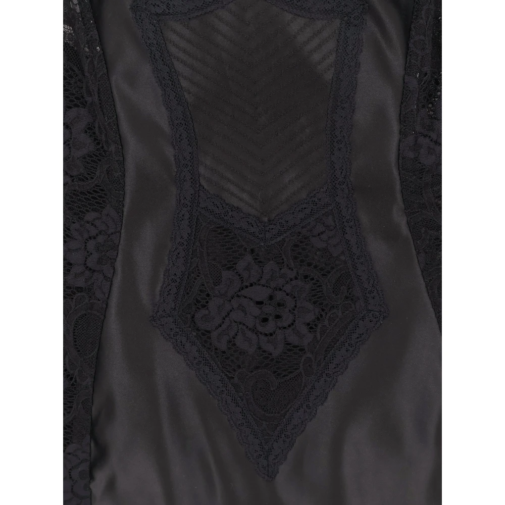 Dolce & Gabbana Kanten Bustier Jurk met Stays Detail Black Dames