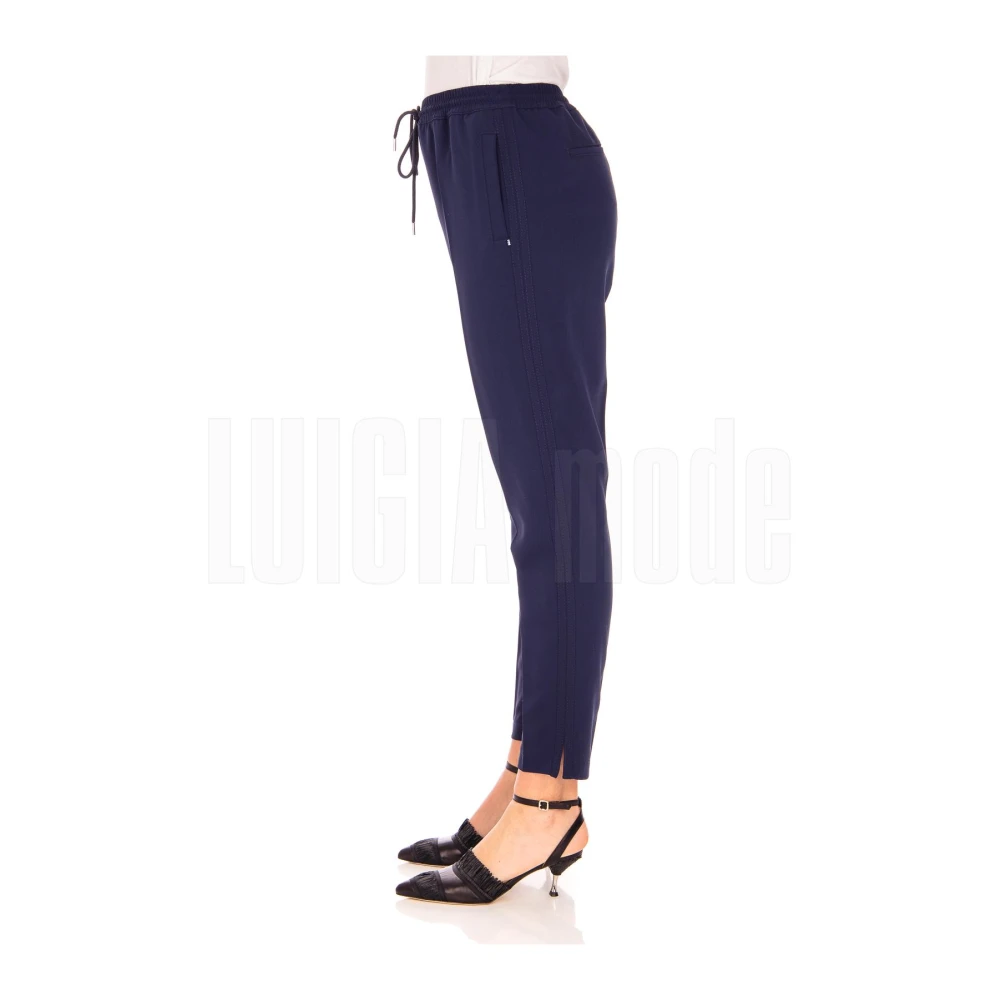 Max Mara Elegante Lange Broek Blue Dames