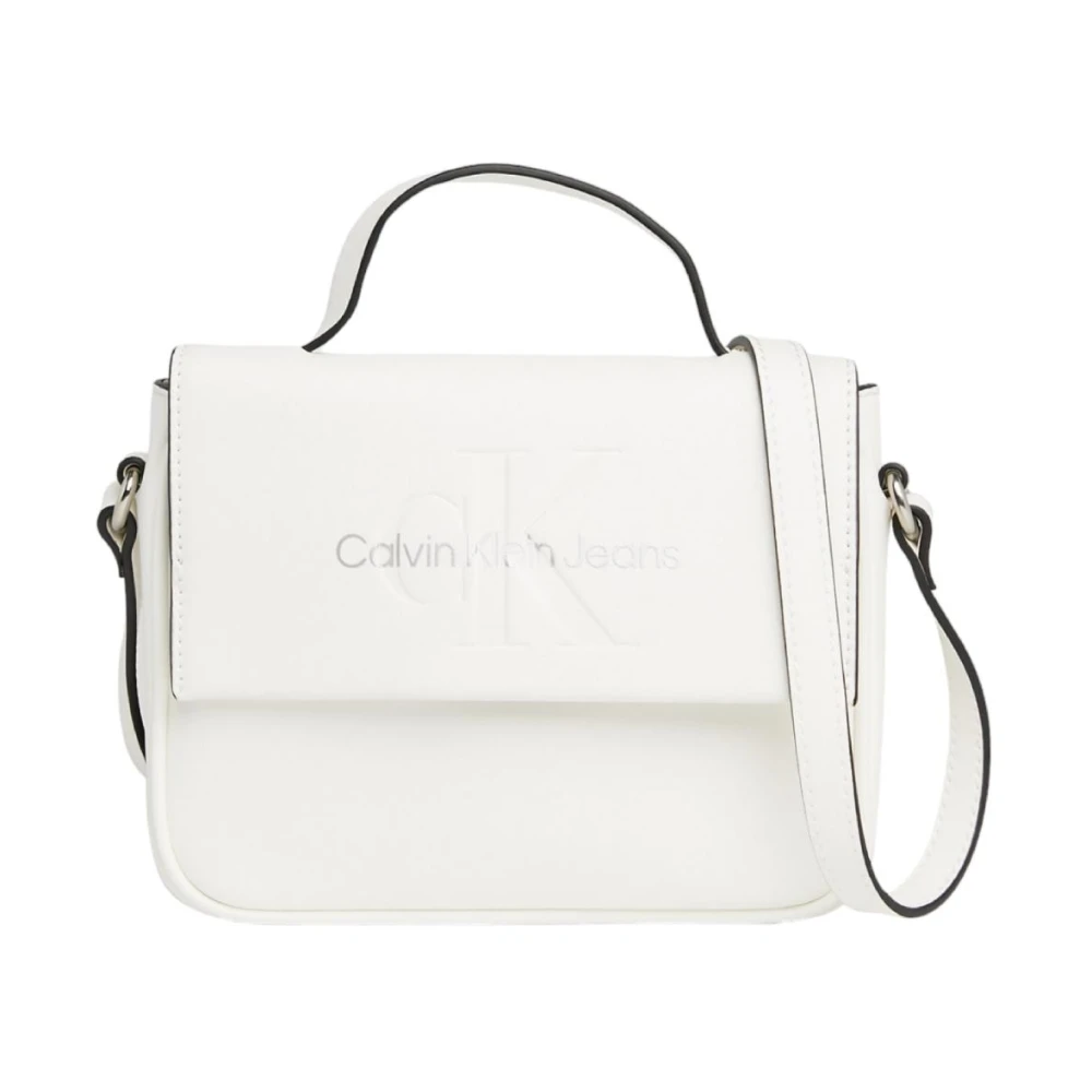 Calvin Klein Sculpted Boxy Flap Tas White Dames