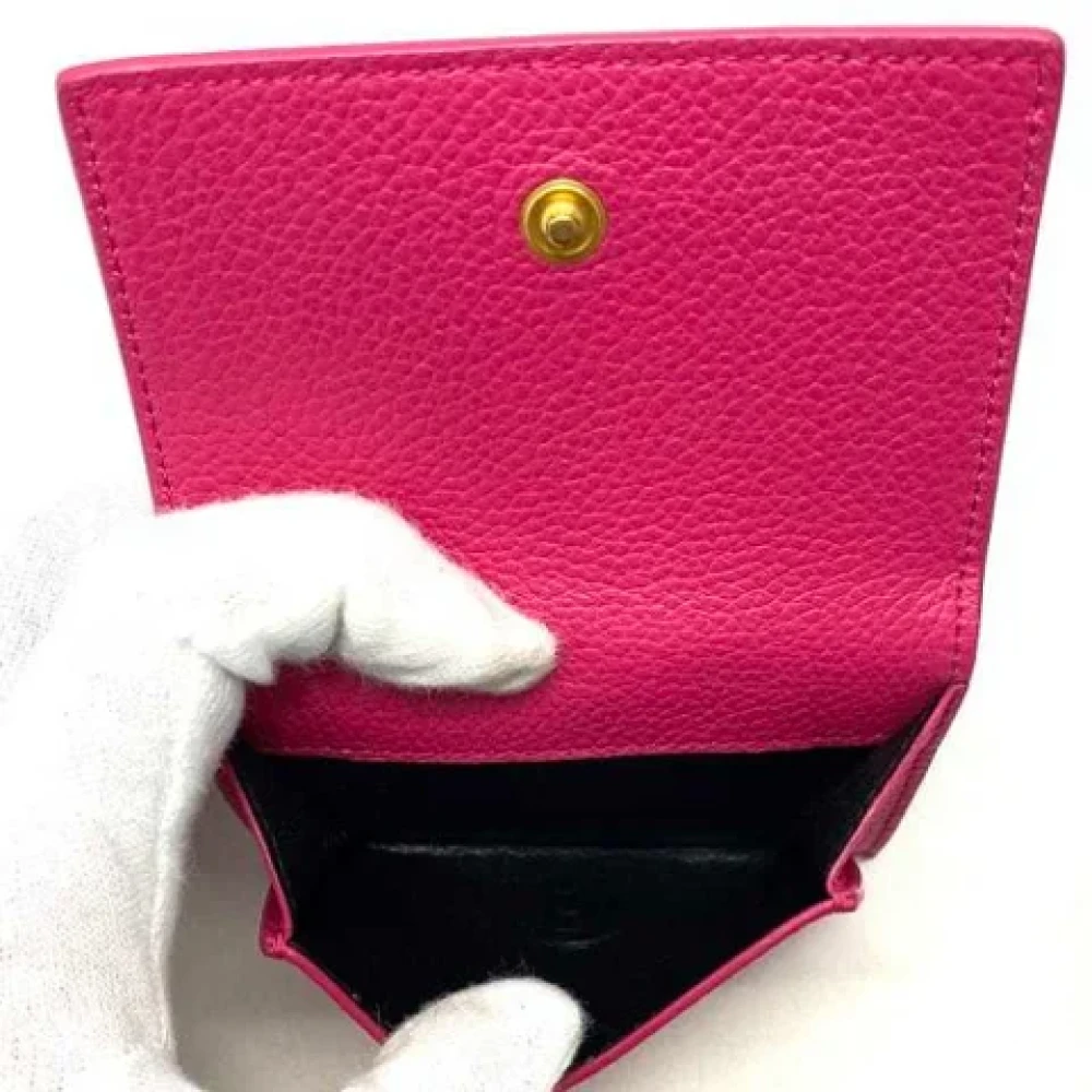 Saint Laurent Vintage Pre-owned Leather wallets Pink Dames
