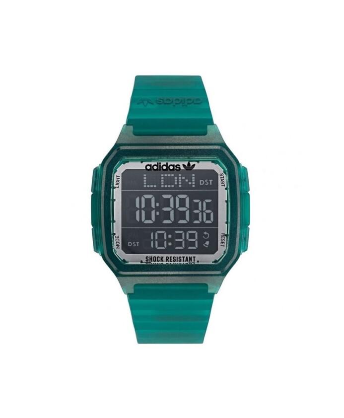 montre-digitale-quartz-en-resine-verte