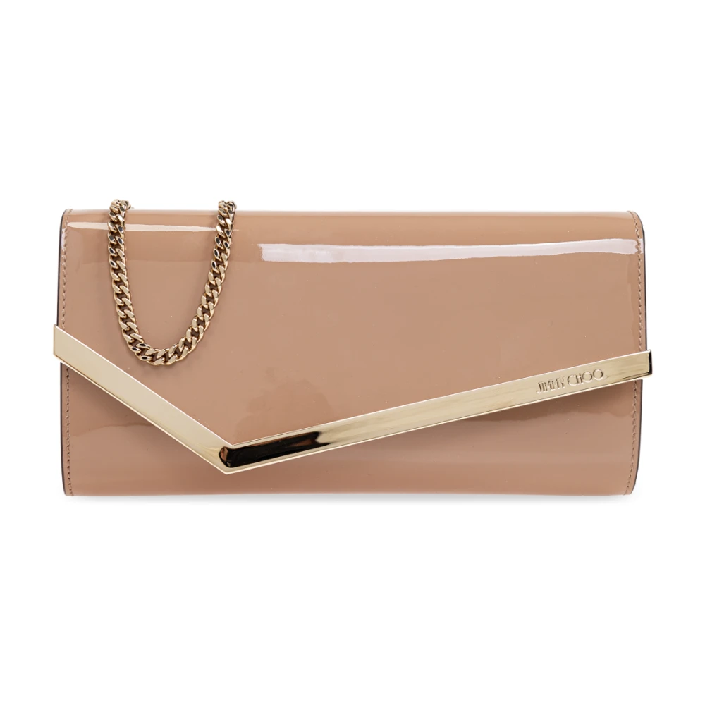 Jimmy Choo Clutch Emmie Beige Dames