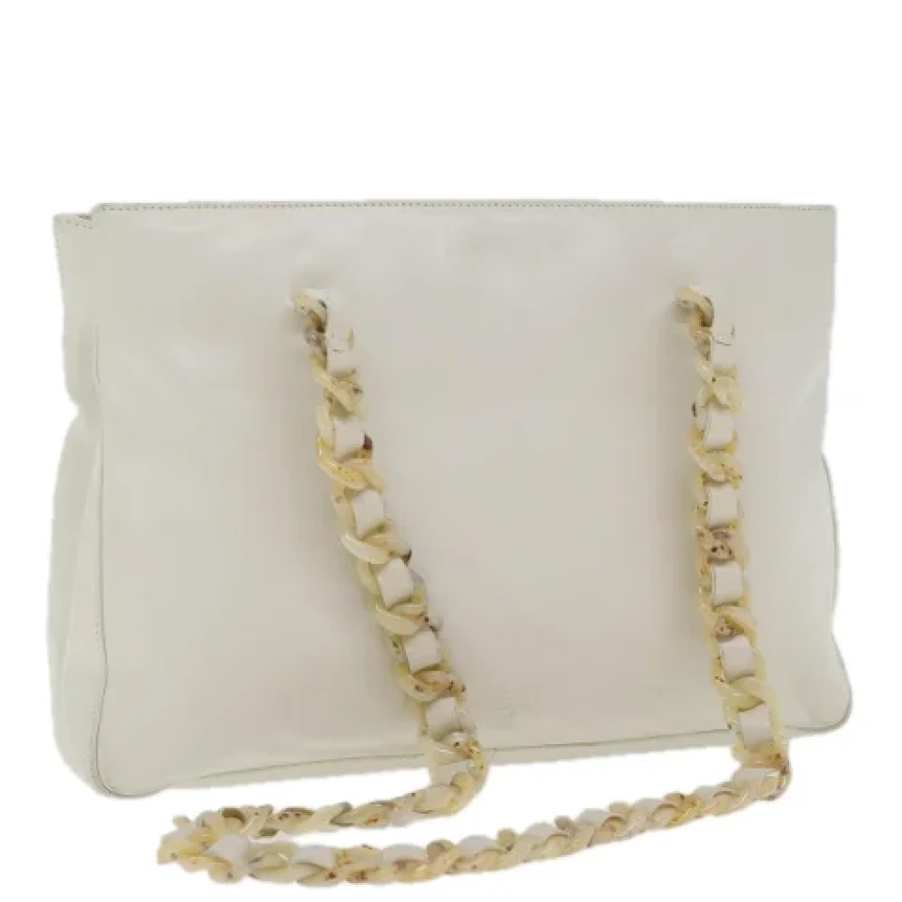 Prada Vintage Pre-owned Leather prada-bags White Dames