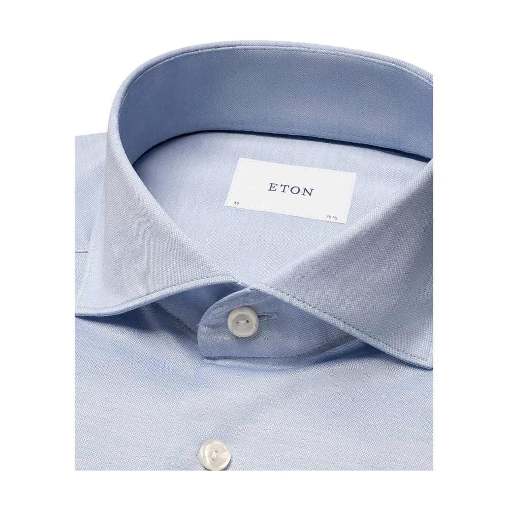 Eton Lange mouw overhemd Blue Heren