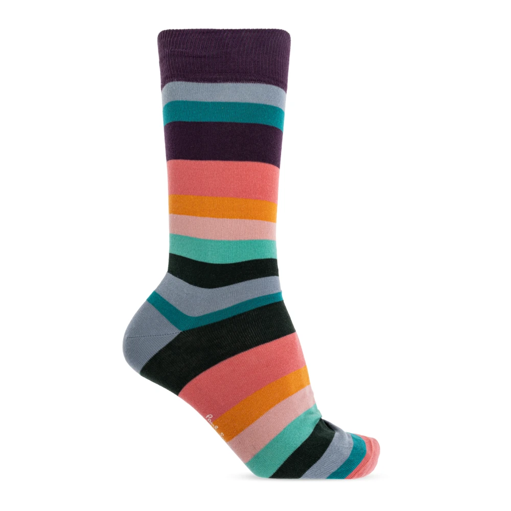 Paul Smith Herr Multicolor Underkläder One Size, Bomull, Artist Stripe Socks