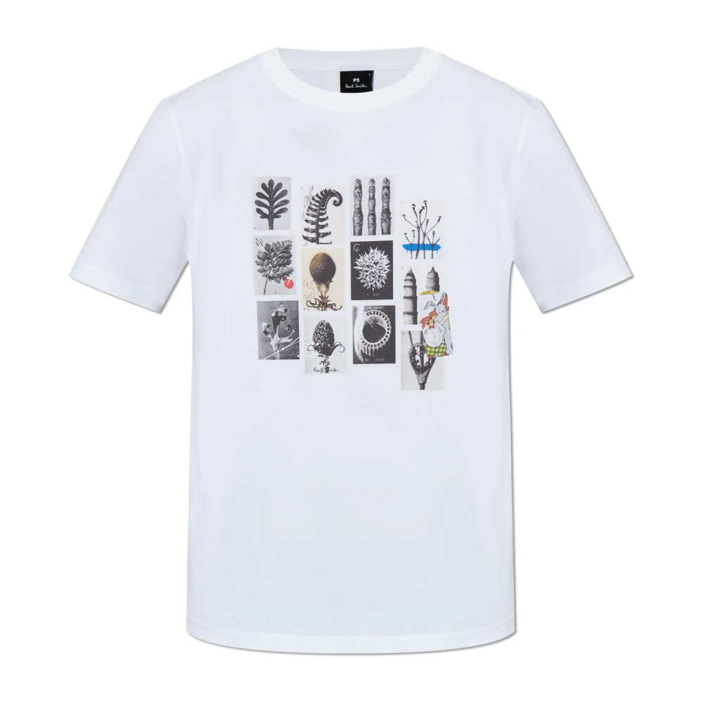 PS By Paul Smith T-shirt med tryck White, Herr