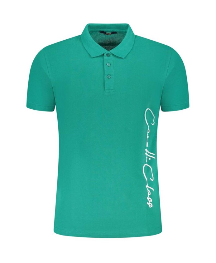 polo-en-coton-vert-design-classique