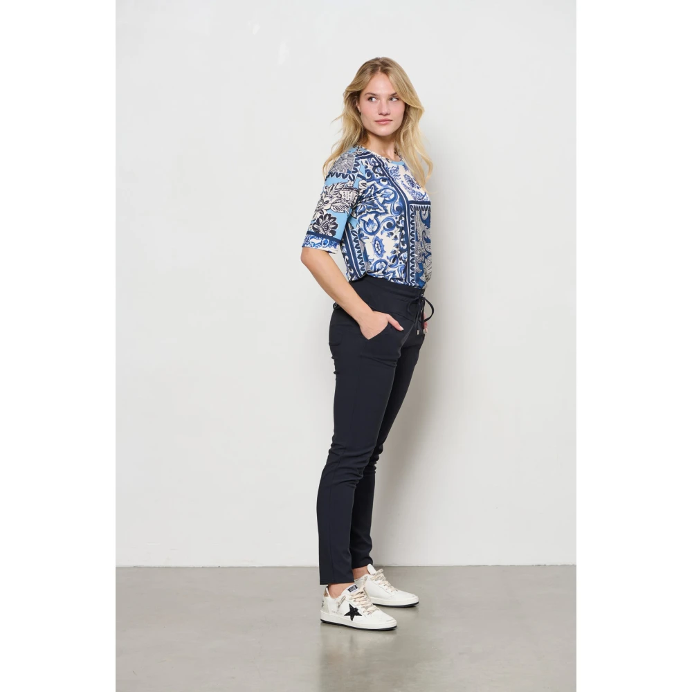&Co Woman Slim Fit Broek Blue Dames