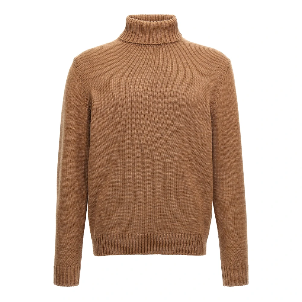 Zanone Mannelijk Bruin Turtleneck Sweater