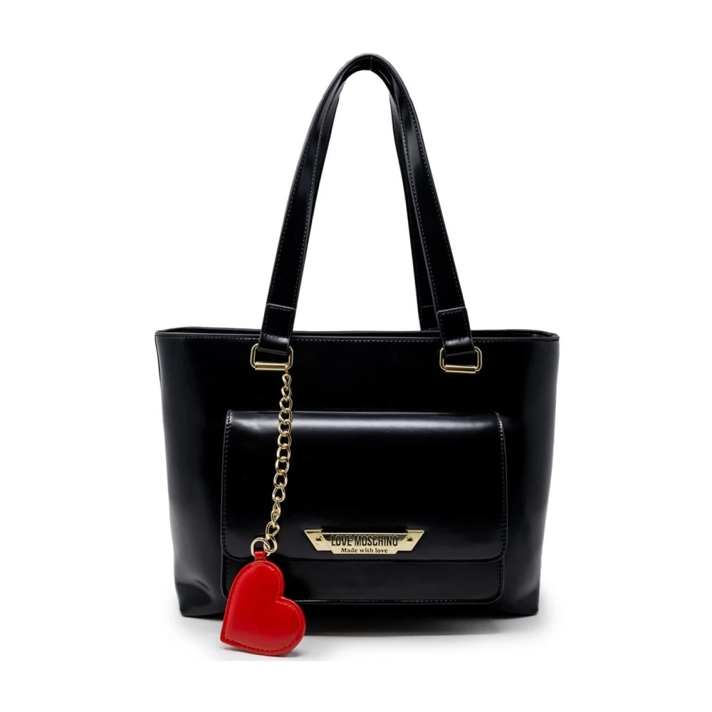 Love Moschino Rode Hart Shopper Tas Black Dames