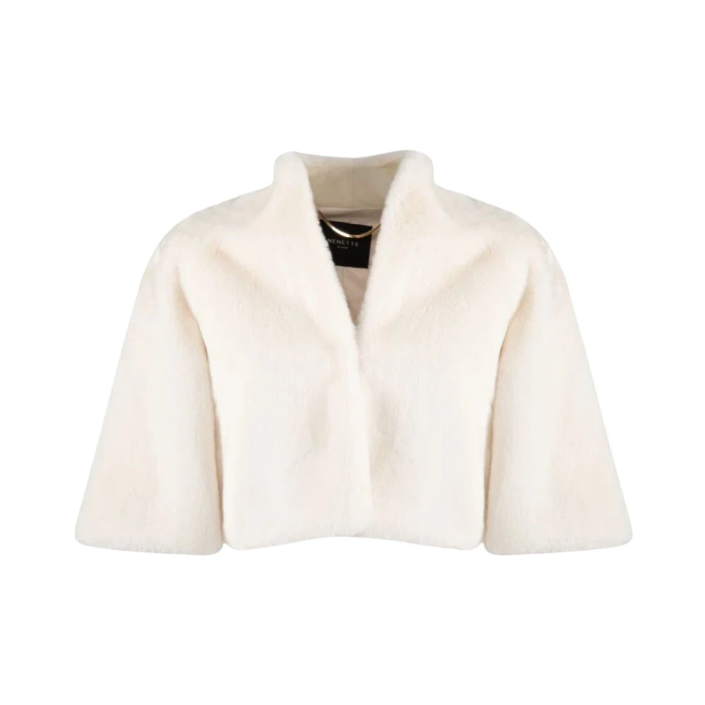 Nenette Geknipte Eco Bontjas Beige Dames