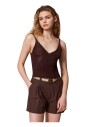 bruine-poplin-stretch-shorts-met-bicolor-riem