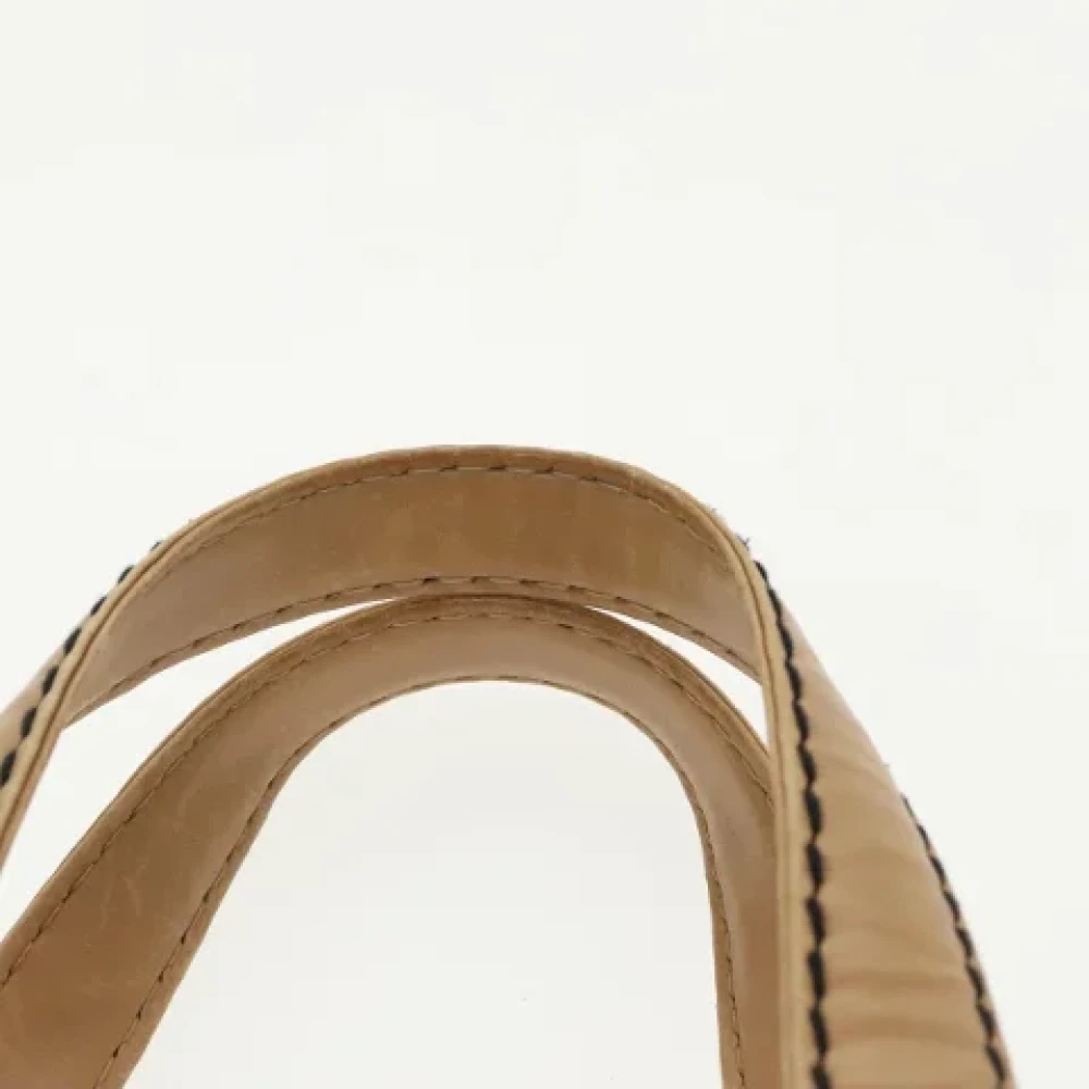 Chanel Vintage Pre-owned Leather handbags Beige Dames