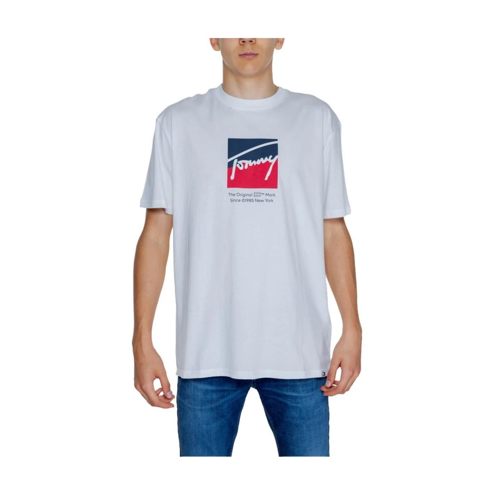 Tommy Jeans Witte Katoenen Tee Herfstcollectie White Heren