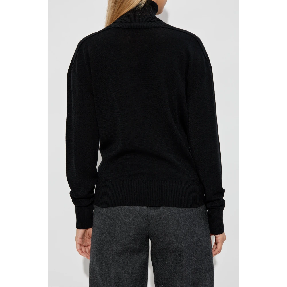 Burberry Wollen Coltrui Black Dames
