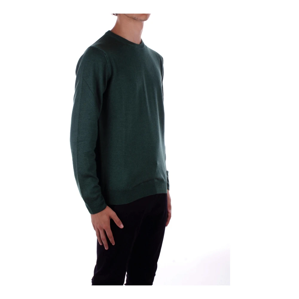 Woolrich Logo Front Sweater Green Heren