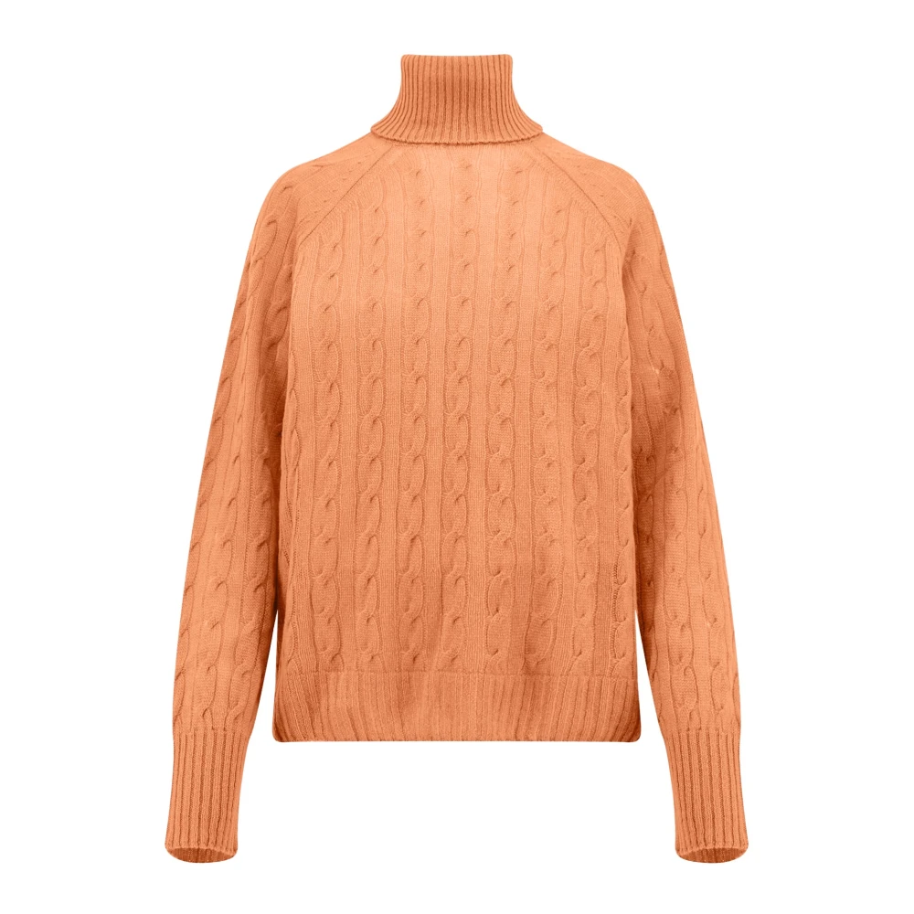 Etro Women's Orange Turtlenecks, L, Turtleneck Jumper