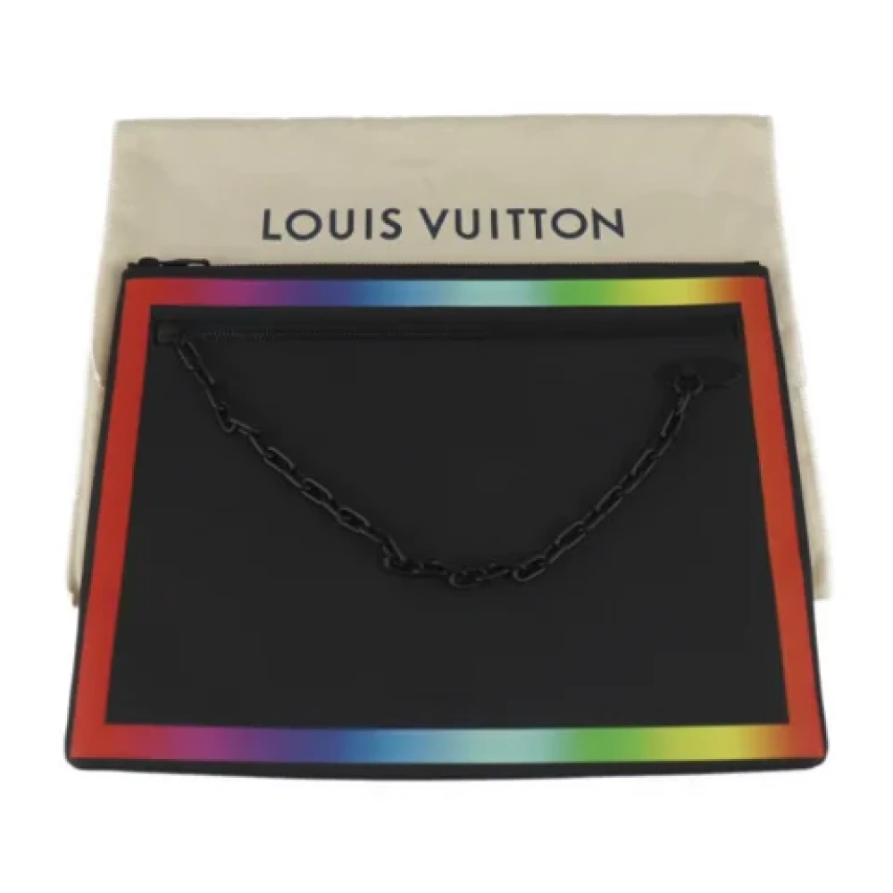 Louis Vuitton Vintage Pre-owned Leather clutches Black Dames