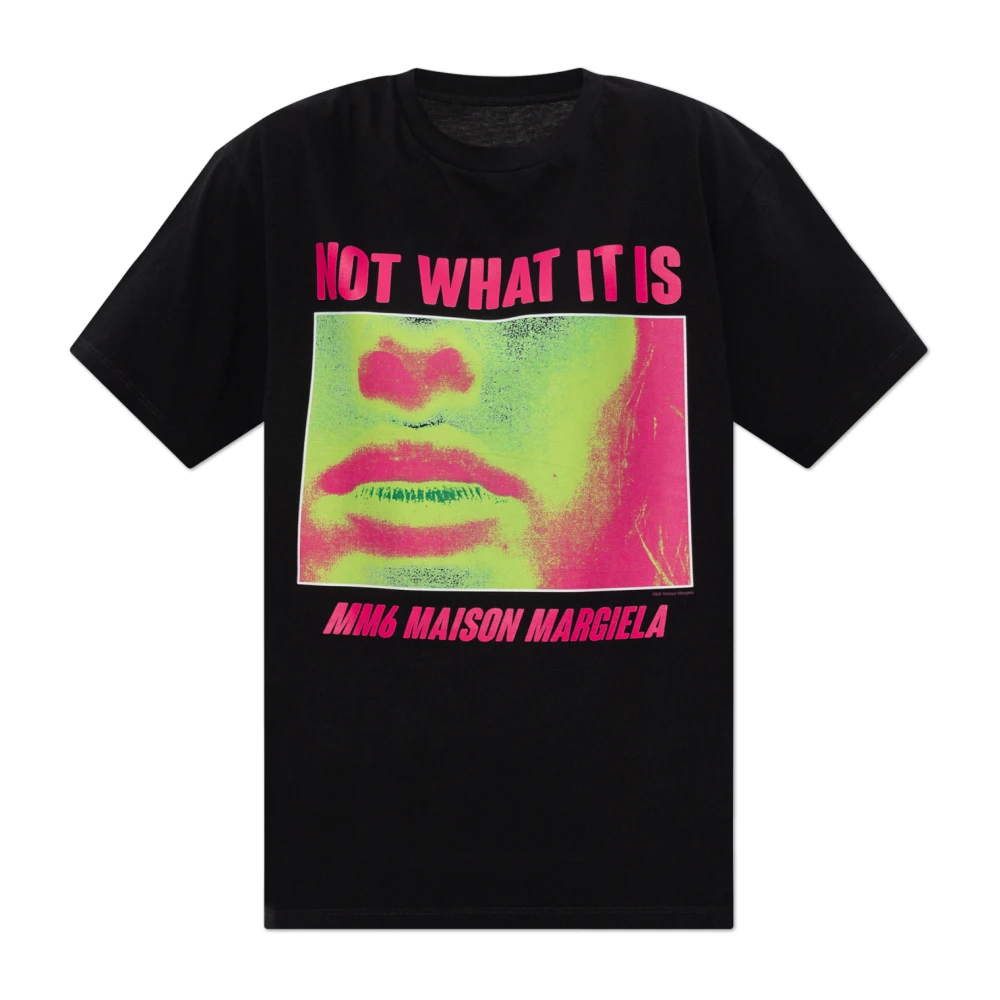 MM6 Maison Margiela T-shirt met print Black Dames