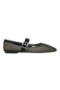 black-mesh-ballerina-flats