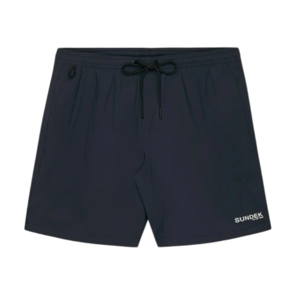 Sundek , Casual Shorts, Male, Blue, Xl, Stretch Swim Boxer With Removable Phone Pouch