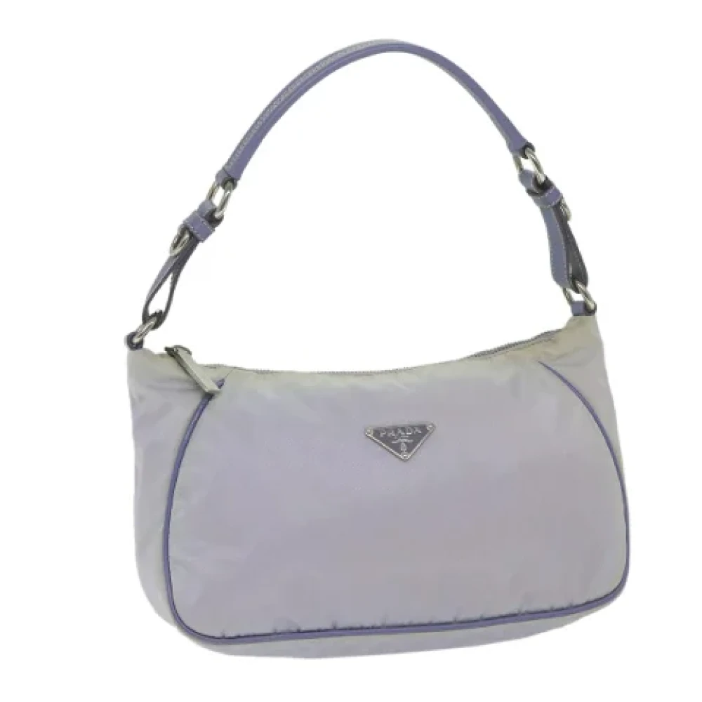 Prada Vintage Pre-owned Nylon shoulder-bags Purple Dames