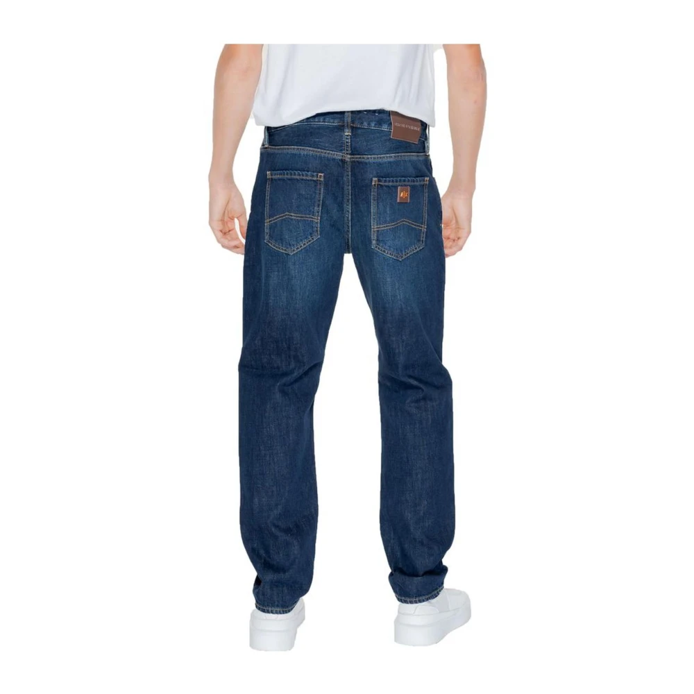 Armani Exchange Blauwe Slim Fit Katoenen Jeans Blue Heren