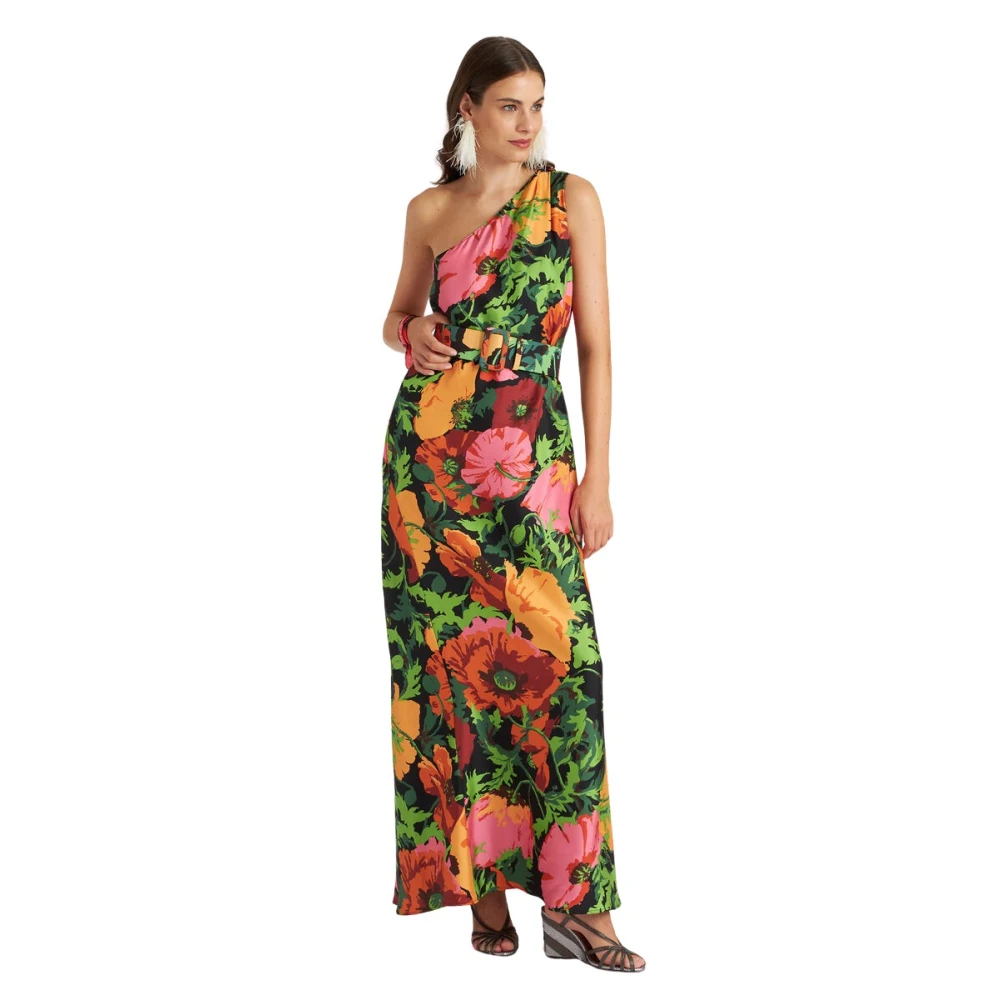 La DoubleJ Eénschouder Roy Jurk Multicolor Dames