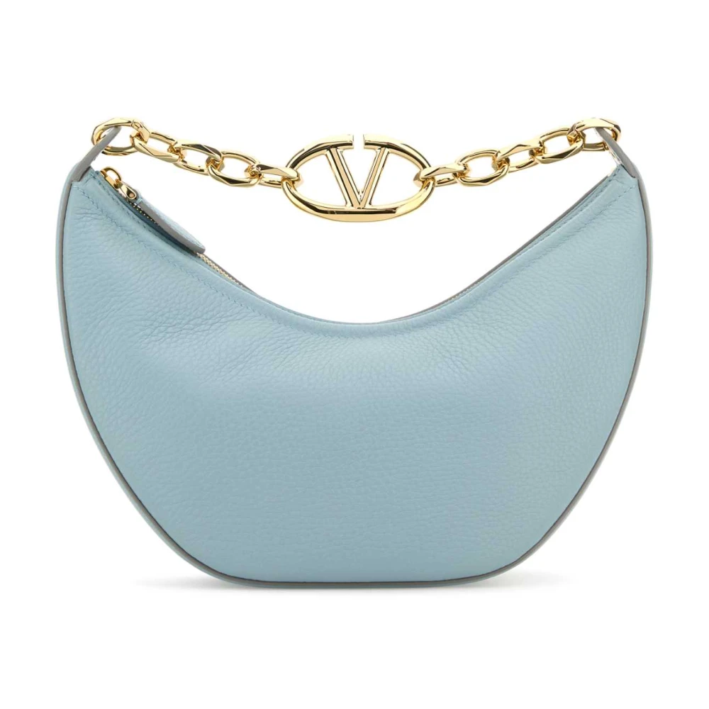 Valentino Garavani Women's Blue Handbags, One Size, Small Vlogo Moon Hobo Bag
