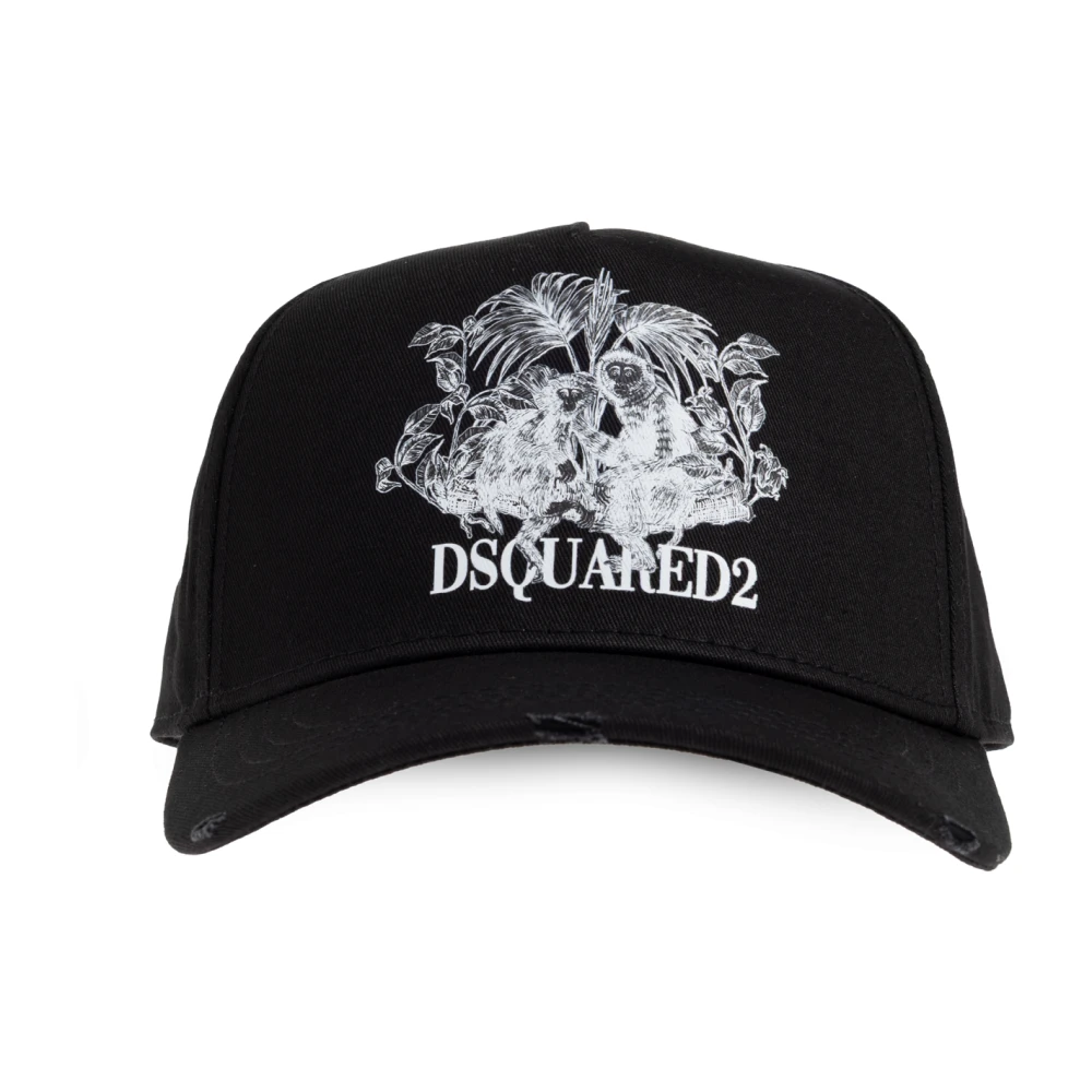 Dsquared2 Men's Black The Cap - Hats & Caps - One Size - Accessories