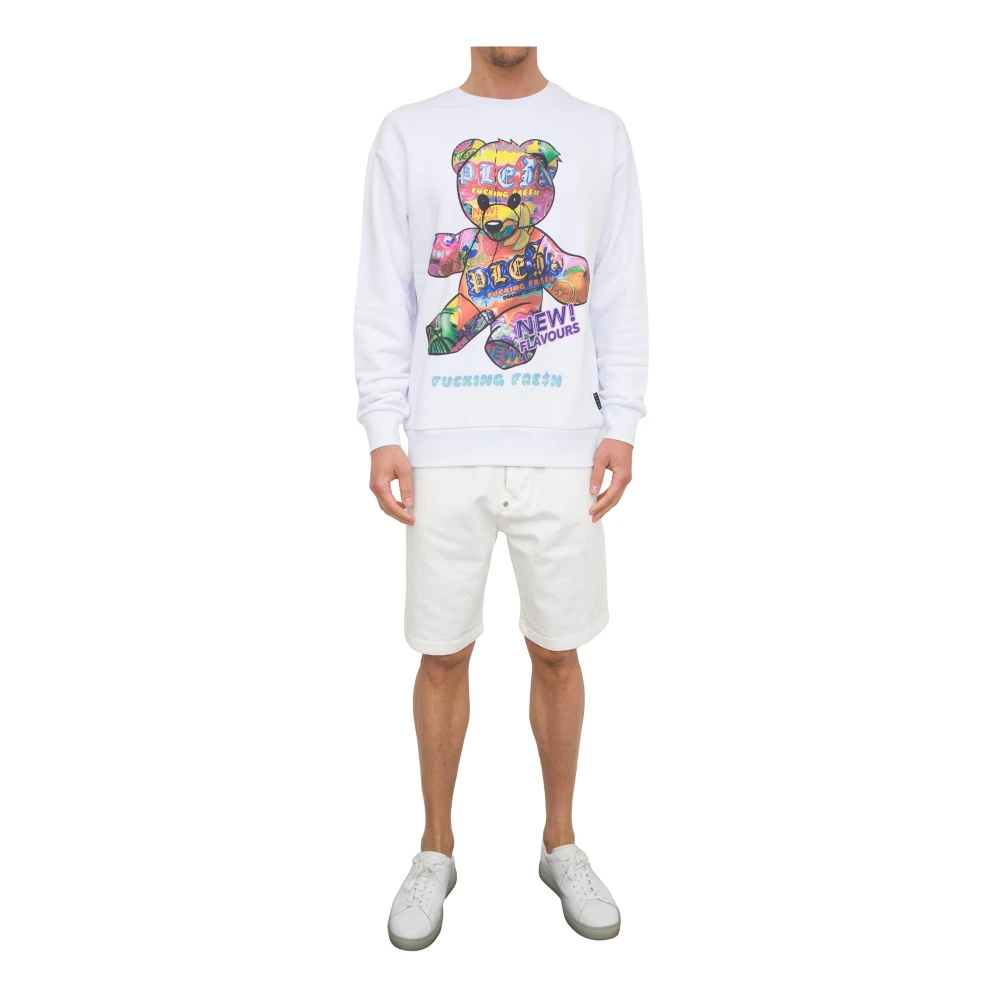 Philipp Plein Witte Denim Shorts Formentera Fit White Heren