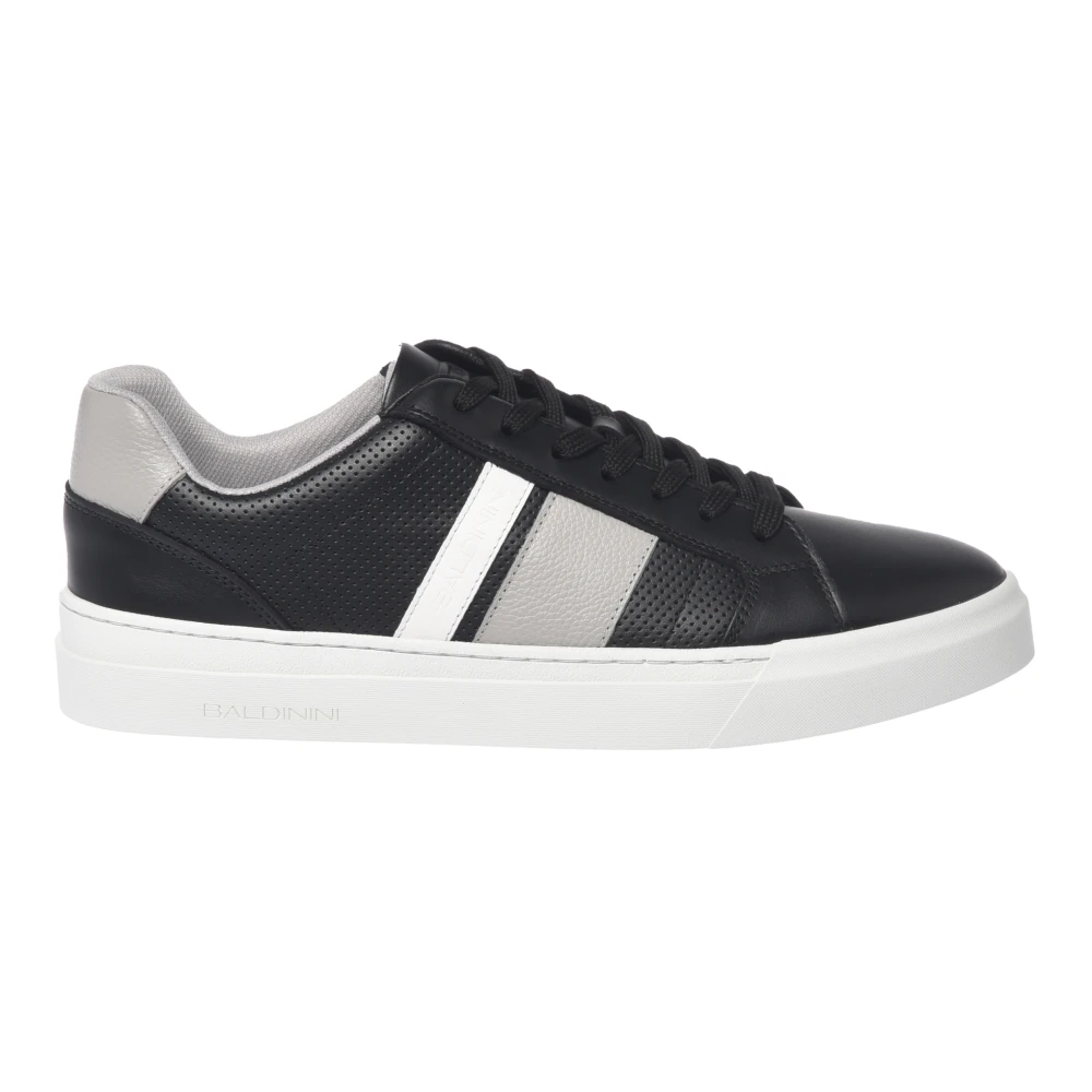 Baldinini Herr Svart Skor 41 Eu, Läder, Läder Sneaker