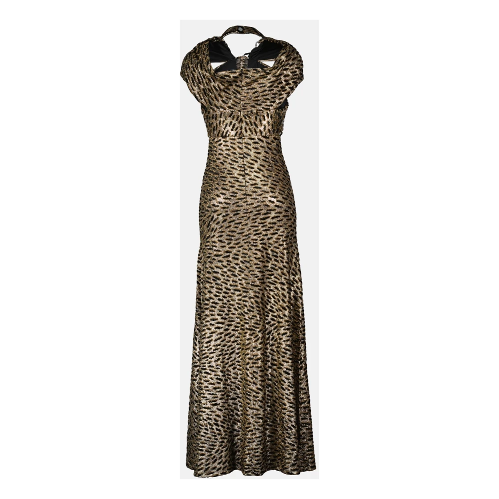 Paco Rabanne Luipaardprint Maxi Jurk Brown Dames