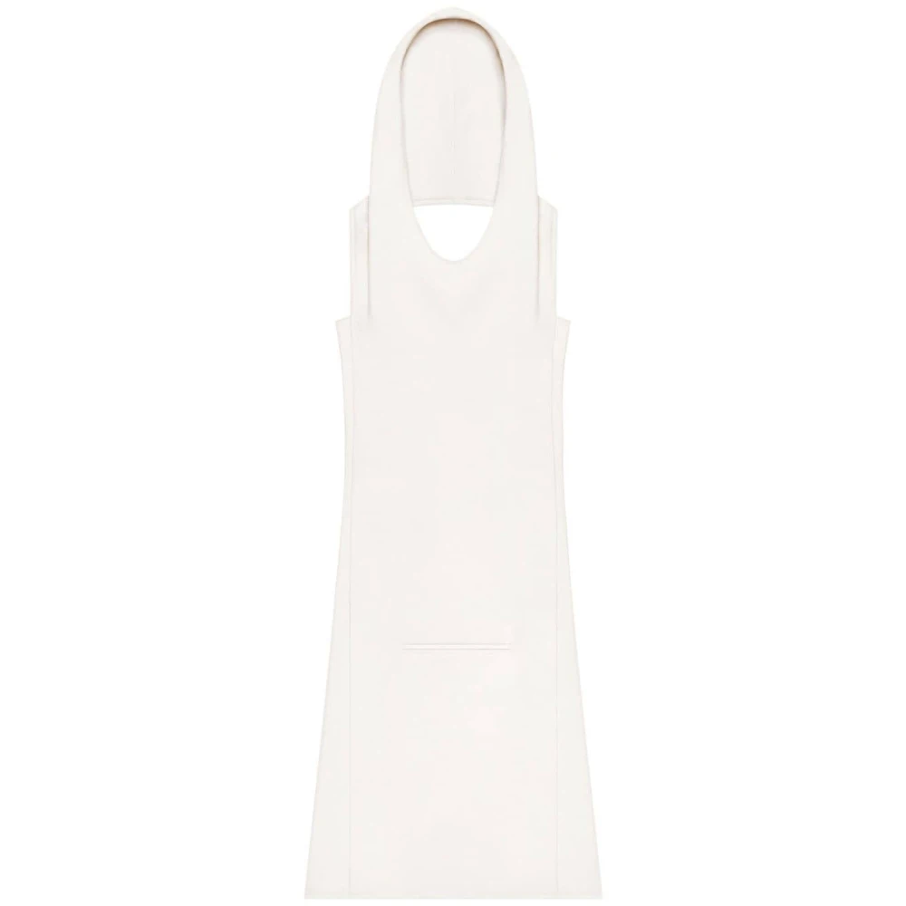 Courrèges Korte mouw ruimte jurk White Dames