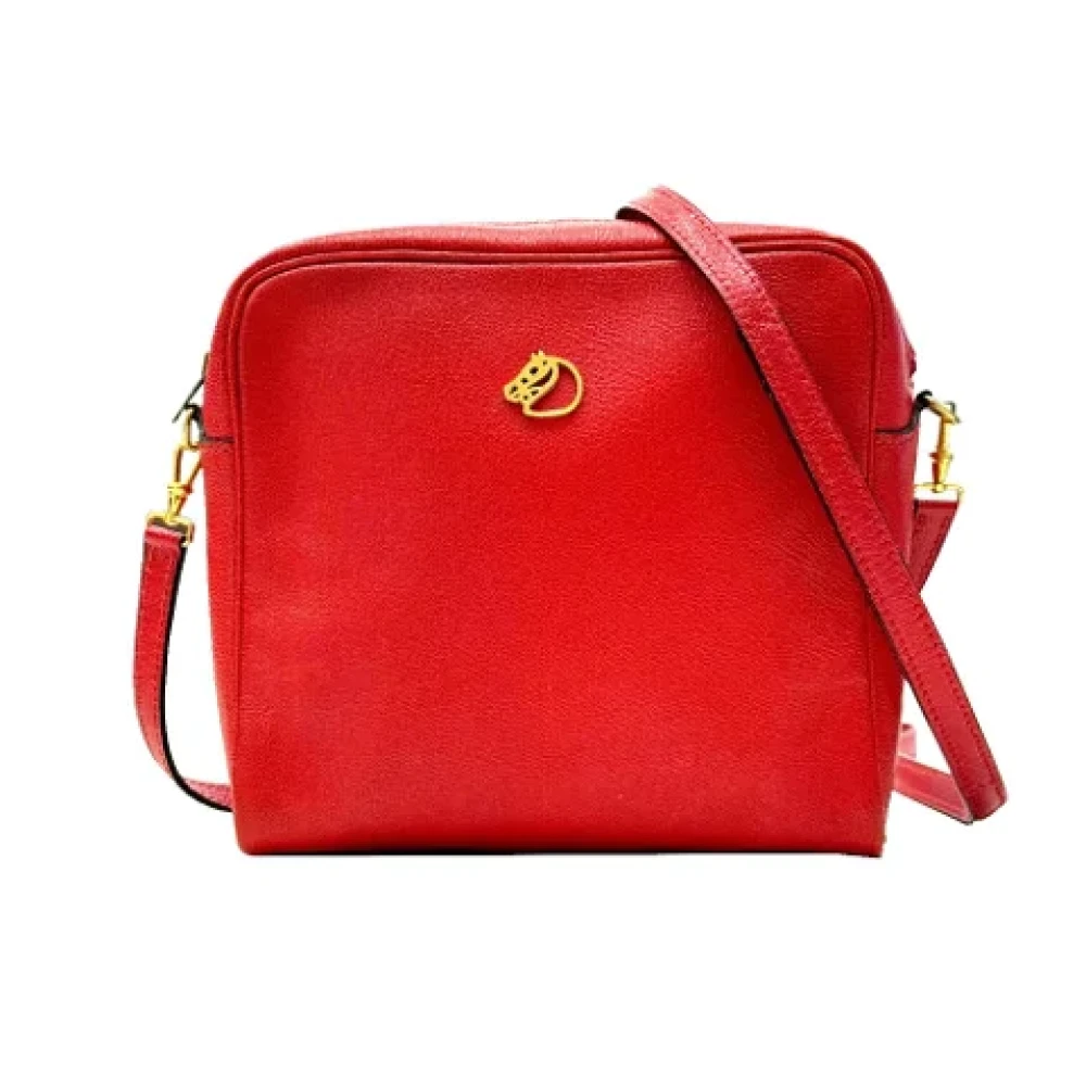 Hermès Vintage Pre-owned Fabric shoulder-bags Red Dames